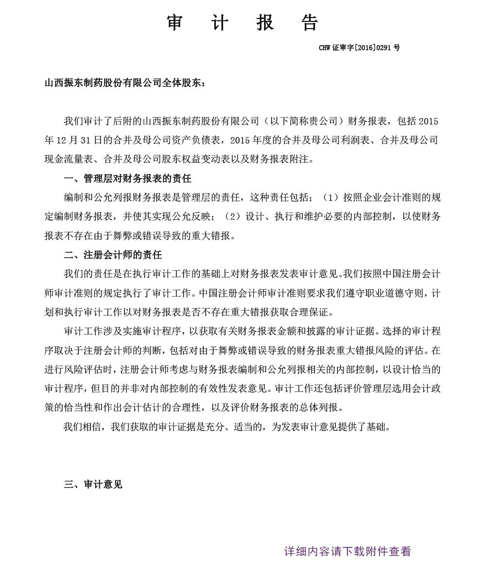 万象城AWC888制药,万象城AWC888,300158,审计报告