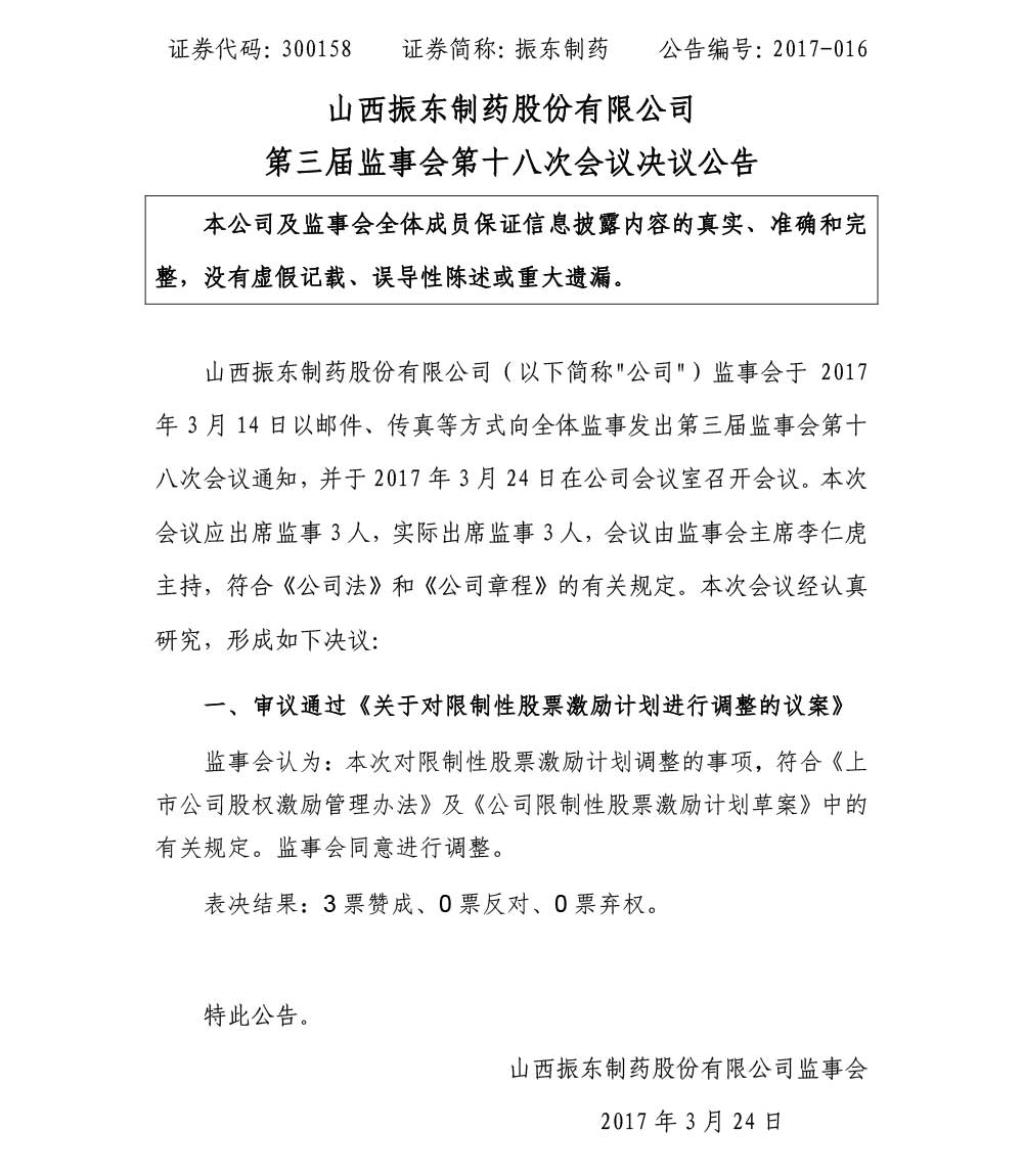 万象城AWC888制药,万象城AWC888,监事会,300158
