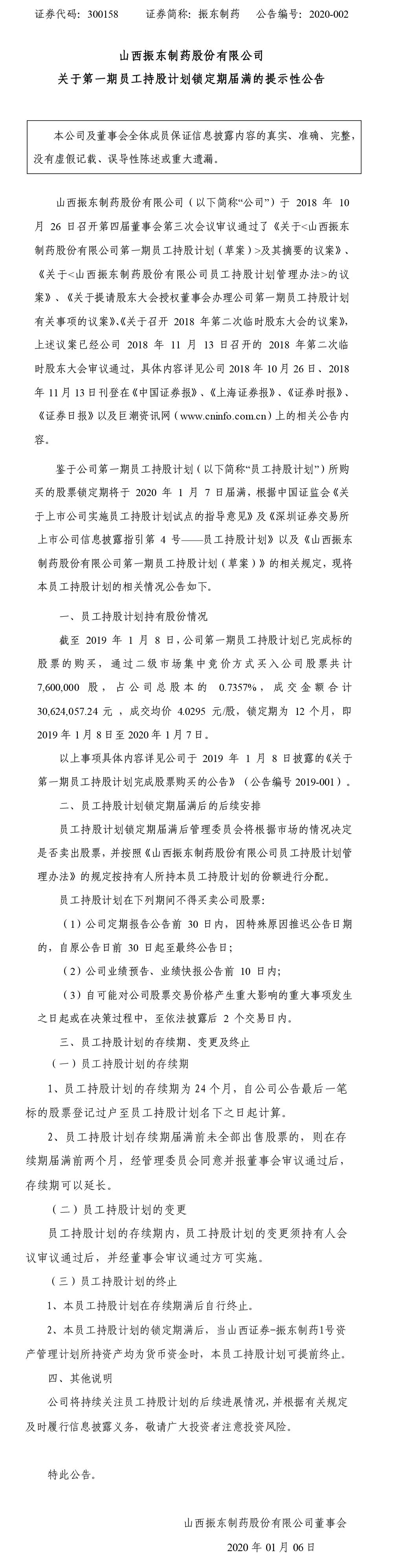 万象城AWC888制药,万象城AWC888,300158,员工持股计划,员工持股计划锁定期